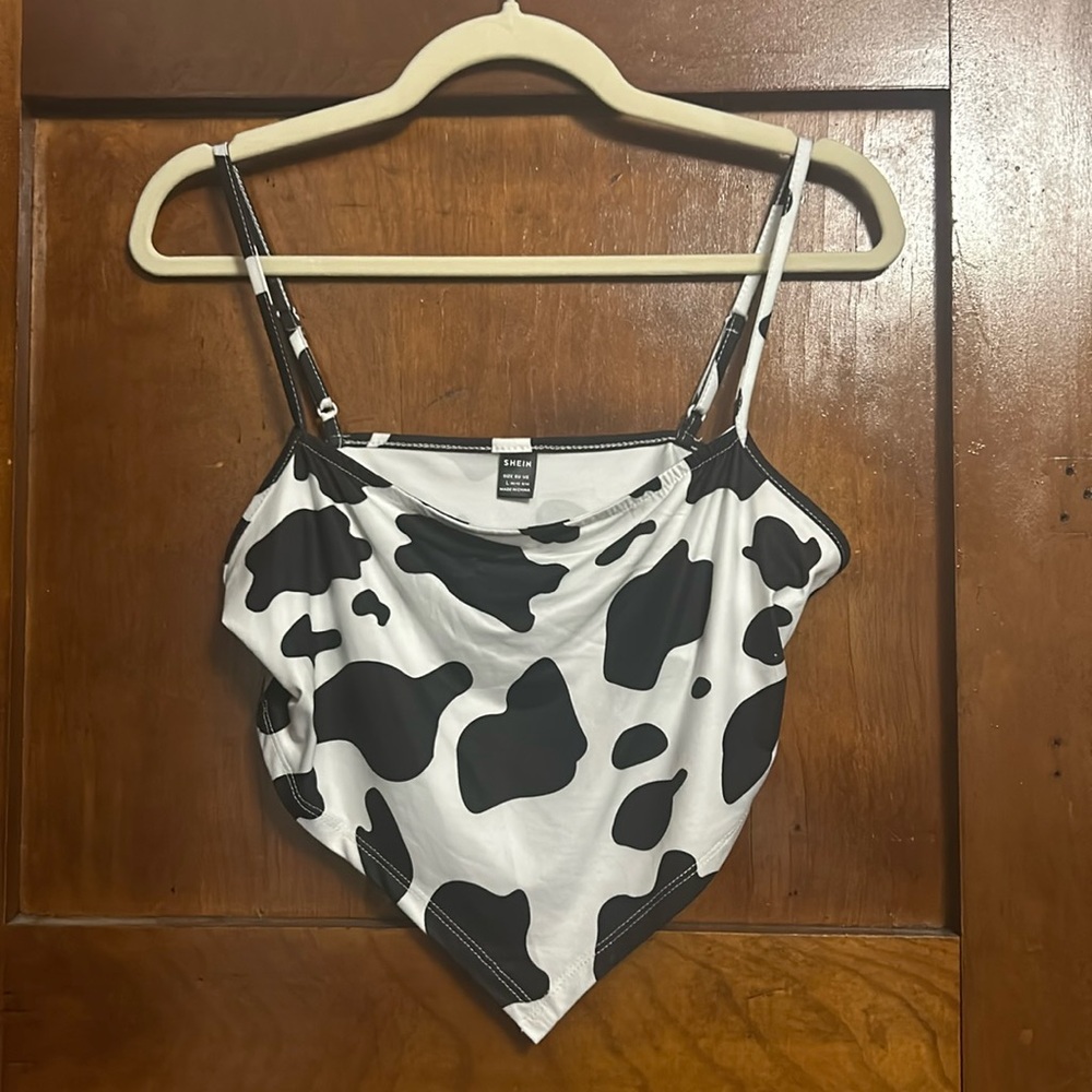Cow print adjustable top